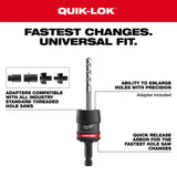 Milwaukee 49-56-7545 3/8 in. QUIK-LOK Arbor Set (5 Piece) - 3