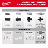 Milwaukee 49-56-7545 3/8 in. QUIK-LOK Arbor Set (5 Piece) - 9