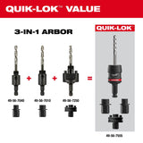 Milwaukee 49-56-7545 3/8 in. QUIK-LOK Arbor Set (5 Piece) - 11