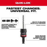 Milwaukee 49-56-7555 7/16" QUIK-LOK Arbor Set (5 Piece) - 2
