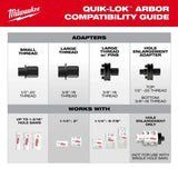 Milwaukee 49-56-7576 Hole Enlargement Thread Adapter for QUIK-LOK Hole Saw Arbors - 4