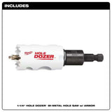 Milwaukee 49-56-9664 1-1/4" Hole Dozer Bi-Metal Hole Saw with Arbor - 3