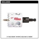 Milwaukee 49-56-9667 2" Hole Dozer Bi-Metal Hole Saw with Arbor - 2