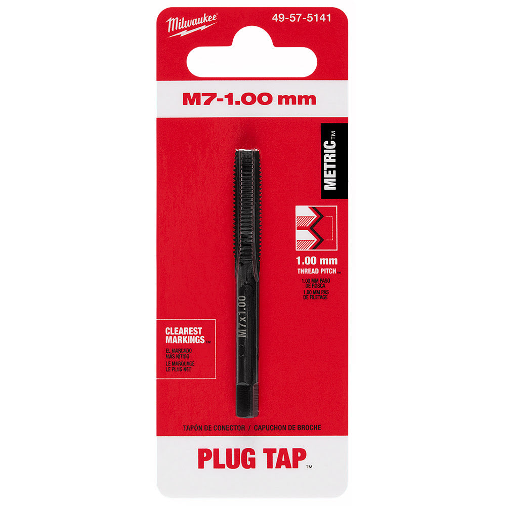 Milwaukee 49-57-5141 M7-1.00 mm Straight Flute Plug Tap - 12