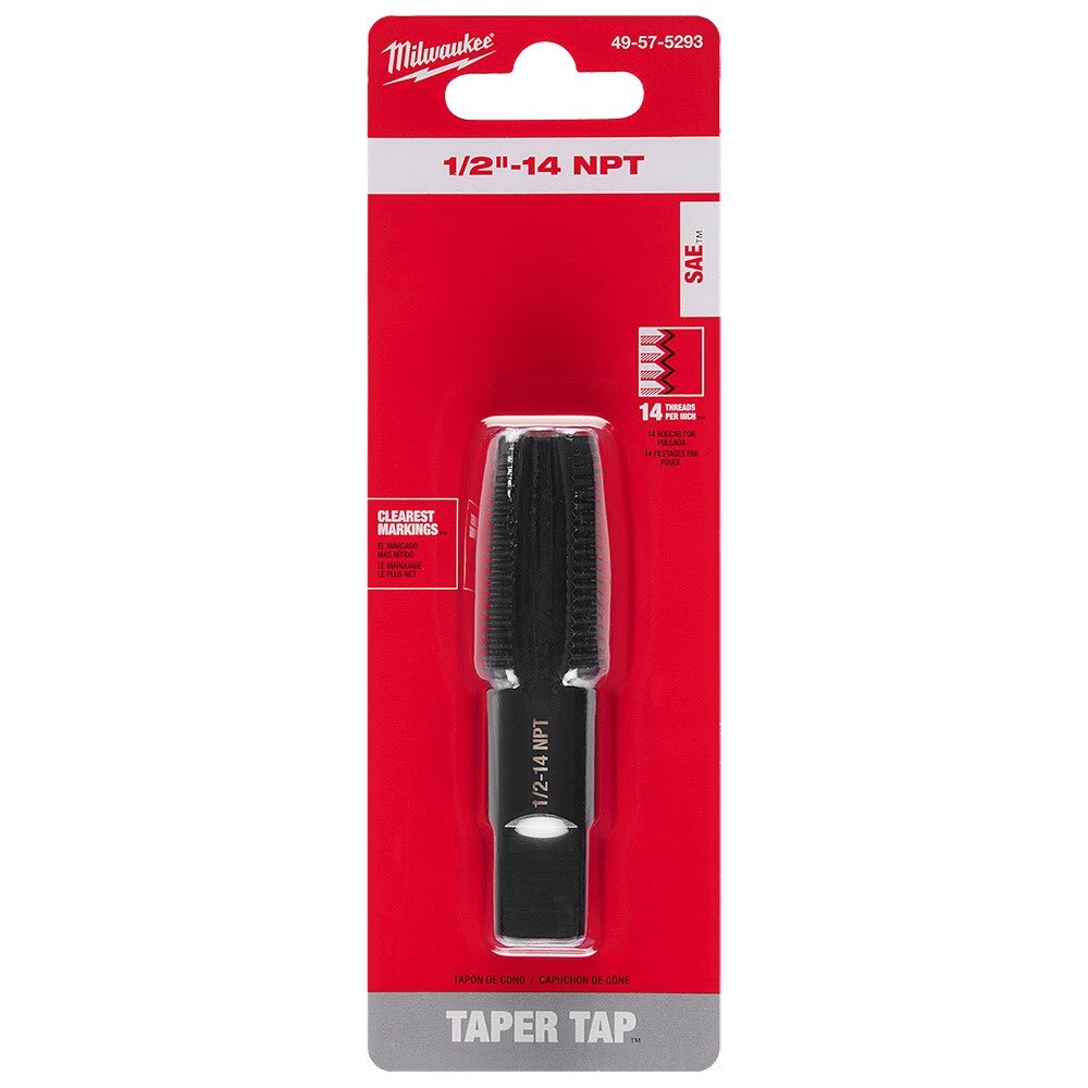 Milwaukee 49-57-5191 1/4"-18 NPT Straight Flute Taper Tap - 12