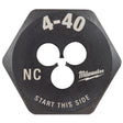 Milwaukee 49-57-5308 4-40 NC 1-Inch Hex Threading Die