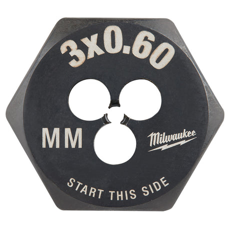 Milwaukee 49-57-5310 M3-0.60 mm 1-Inch Hex Threading Die