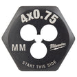 Milwaukee 49-57-5320 M4-0.75 mm 1-Inch Hex Threading Die