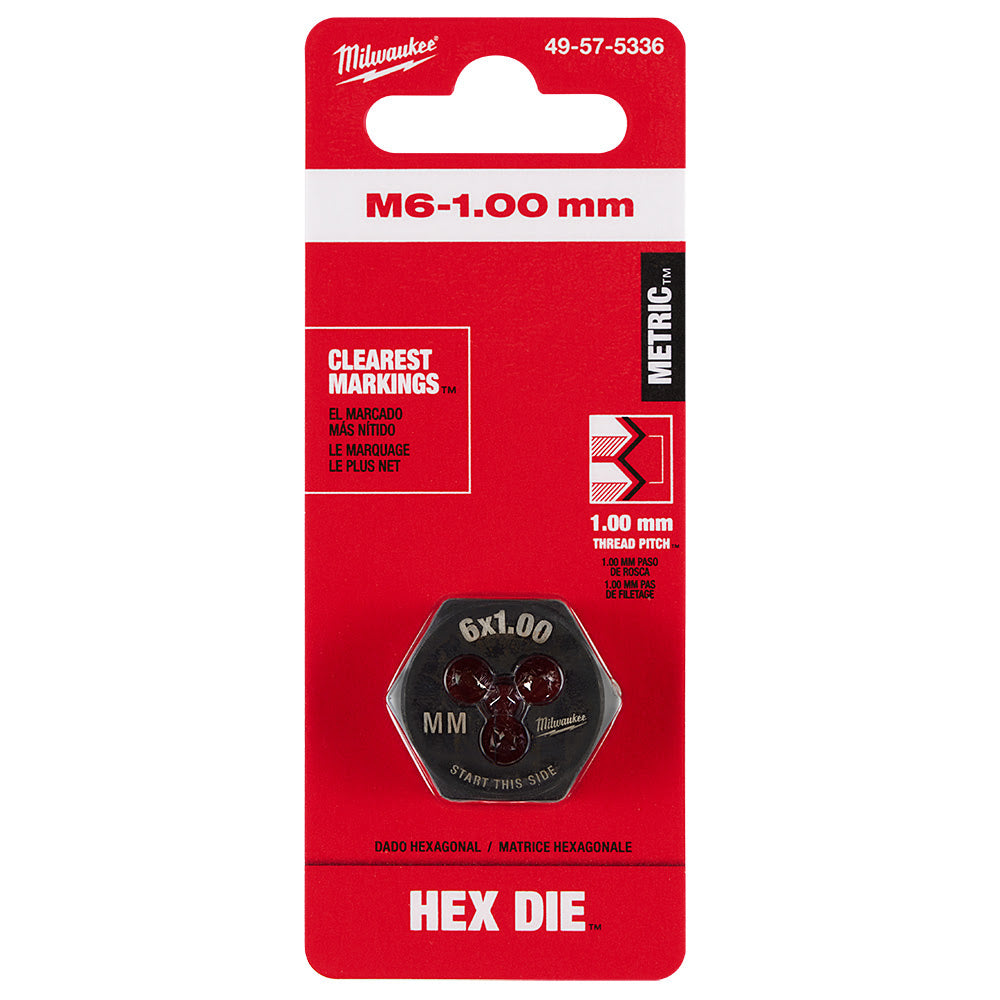 Milwaukee 49-57-5336 M6-1.00 mm 1-Inch Hex Threading Die - 11