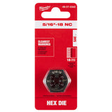 Milwaukee 49-57-5342 5/16"-18 NC 1-Inch Hex Threading Die - 11