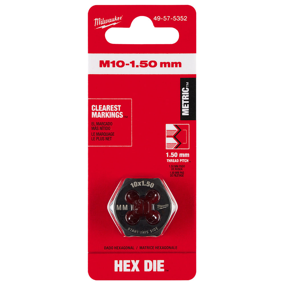 Milwaukee 49-57-5352 M10-1.50 mm 1-Inch Hex Threading Die - 11