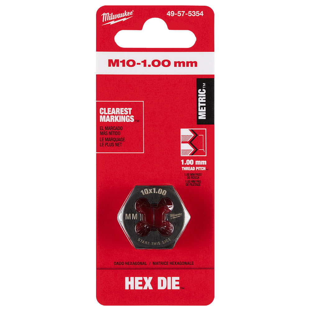 Milwaukee 49-57-5354 M10-1.00 mm 1-Inch Hex Threading Die - 11