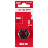 Milwaukee 49-57-5389 1/8"-27 NPT 1-Inch Hex Threading Die - 11