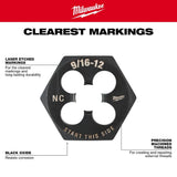Milwaukee 49-57-5392 3/8"-18 NPT 2-1/6" Hex Threading Die - 5