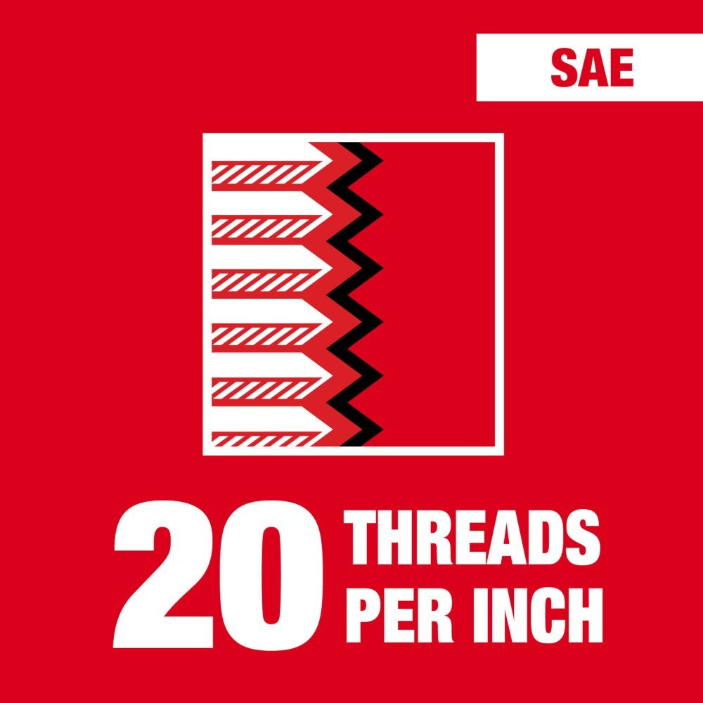 Milwaukee 49-57-5534 1/4"-20 NC Straight Flute Plug Tap & #7 Drill Bit - 2