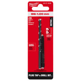 Milwaukee 49-57-5536 M6-1.00 mm Straight Flute Plug Tap & #9 Drill Bit - 11