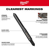 Milwaukee 49-57-5538 1/4"-28 NF Straight Flute Plug Tap & #3 Drill Bit - 5