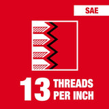 Milwaukee 49-57-5560 1/2"-13 NC Straight Flute Plug Tap & 27/64" Drill Bit - 2