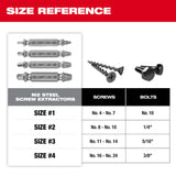 Milwaukee 49-57-9001 M2 Steel Screw Extractor Set 4PC - 7