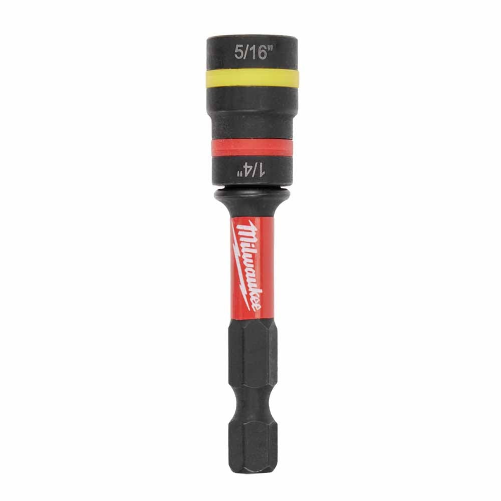 Milwaukee 49-66-4542 SHOCKWAVE Impact Duty 1/4" and 5/16" x 2-1/4" QUIK-CLEAR 2-in-1 Magnetic Nut Driver - 5