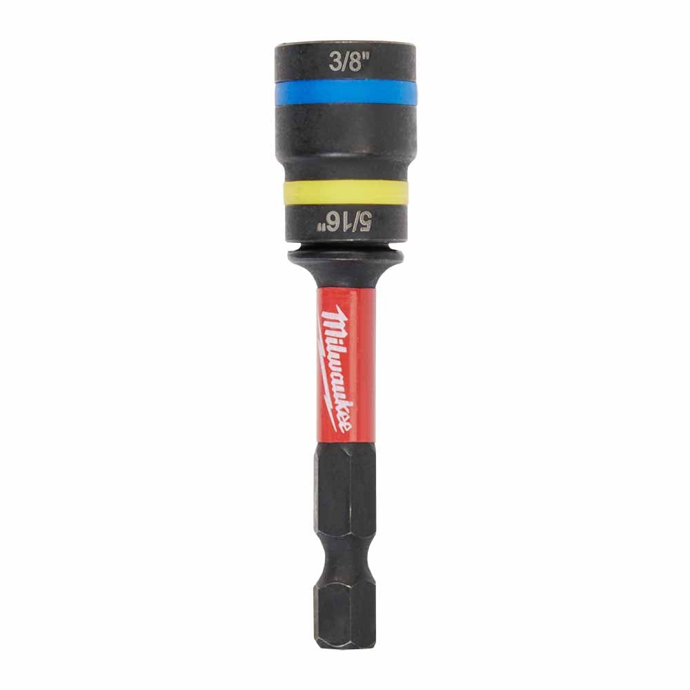 Milwaukee 49-66-4743 SHOCKWAVE Impact Duty 5/16" and 3/8" x 2-1/2" QUIK-CLEAR 2-in-1 Magnetic Nut Driver BULK - 4