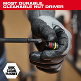 Milwaukee 49-66-4745 SHOCKWAVE Impact Duty 1/4 and 5/16 x 6 QUIK-CLEAR 2-in-1 Magnetic Nut Driver - 3