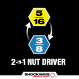 Milwaukee 49-66-4746 QUIK-CLEAR 2-in-1 Magnetic Nut Driver - 2