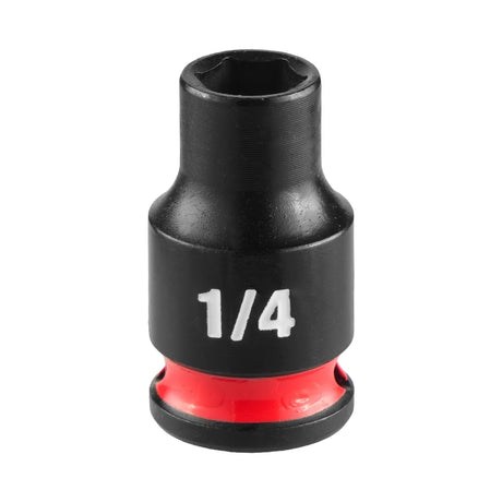 Milwaukee 49-66-6002 SHOCKWAVE 1/4" Drive 1/4" 6 Point Impact Socket
