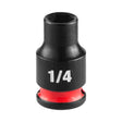 Milwaukee 49-66-6002 SHOCKWAVE 1/4" Drive 1/4" 6 Point Impact Socket