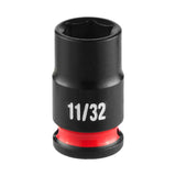 Milwaukee 49-66-6005 SHOCKWAVE Impact Duty 1/4" Drive 11/32" Standard 6 Point Impact Socket
