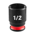 Milwaukee 49-66-6008 Shockwave Impact Duty 1/4" Drive 1/2" Standard 6 Point Impact Socket
