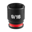 Milwaukee 49-66-6009 SHOCKWAVE 1/4" Drive 9/16" SAE 6 Point Impact Socket