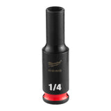Milwaukee 49-66-6013 SHOCKWAVE 1-4" Drive 1-4" Deep 6 Point Impact Socket