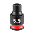 Milwaukee 49-66-6025 SHOCKWAVE 1-4" Drive 5.5 mm 6 Point Metric Impact Socket
