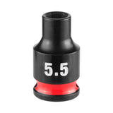 Milwaukee 49-66-6025 SHOCKWAVE 1-4" Drive 5.5 mm 6 Point Metric Impact Socket