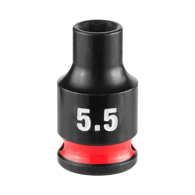 Milwaukee 49-66-6025 SHOCKWAVE 1-4" Drive 5.5 mm 6 Point Metric Impact Socket