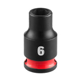 Milwaukee 49-66-6026 Shockwave Impact Duty 1/4" Drive 6mm 6 Point Metric Socket