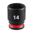 Milwaukee 49-66-6034 SHOCKWAVE Impact Duty 1/4" Drive 14 mm 6-Point Standard Impact Socket
