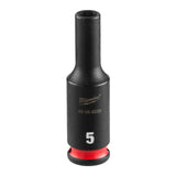 Milwaukee 49-66-6038 SHOCKWAVE Impact Duty 1/4" Drive 5 mm Deep 6 Point Socket