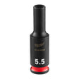 Milwaukee 49-66-6039 Shockwave Impact Duty 5.5 mm Deep 6 Point 1/4" Drive Impact Socket