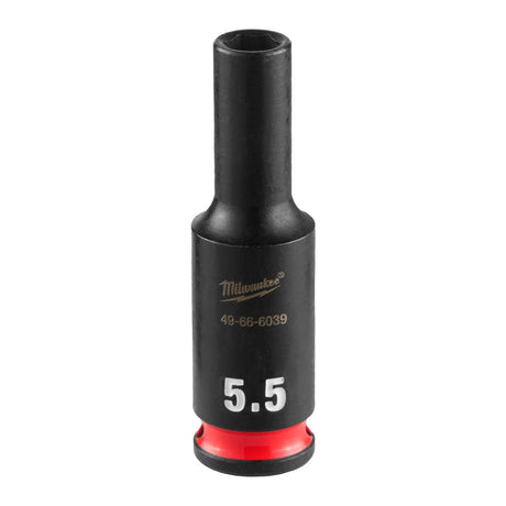 Milwaukee 49-66-6039 Shockwave Impact Duty 5.5 mm Deep 6 Point 1/4" Drive Impact Socket
