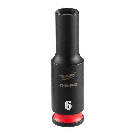 Milwaukee 49-66-6040 SHOCKWAVE Impact Duty Quarter" Drive 6mm Deep 6 Point Socket