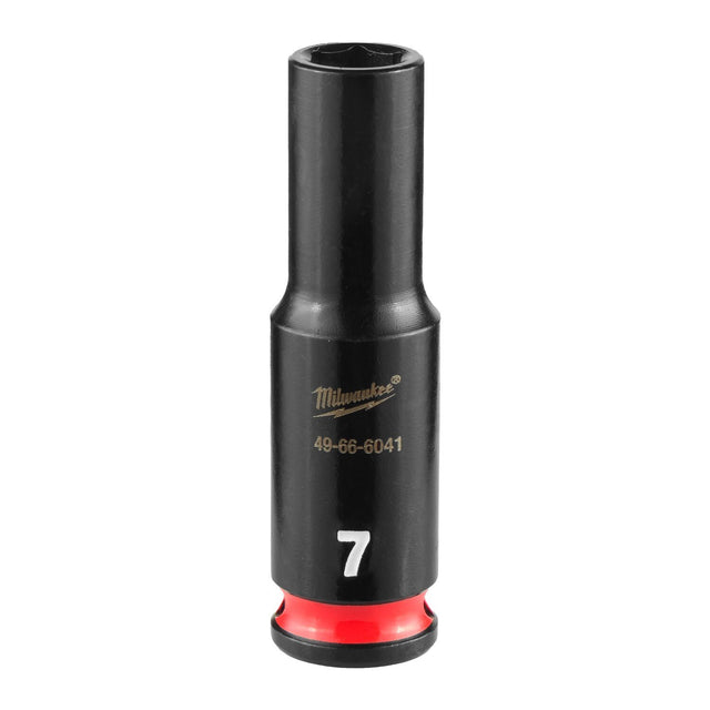 Milwaukee 49-66-6041 SHOCKWAVE Impact Duty 1/4" Drive 7 mm Deep 6 Point Impact Socket