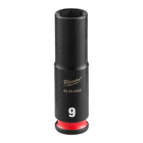 Milwaukee 49-66-6043 Shockwave Impact Duty 1/4" Drive 9 mm Deep 6 Point Impact Socket