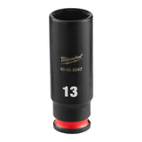Milwaukee 49-66-6047 SHOCKWAVE 1/4" Drive 13 mm Deep 6 Point Impact Socket
