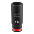 Milwaukee 49-66-6048 SHOCKWAVE Impact Duty 1/4" Drive 14 mm Deep 6 Point Impact Socket