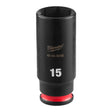 Milwaukee 49-66-6049 SHOCKWAVE Impact Duty 1/4" Drive 15 mm Deep 6 Point Socket