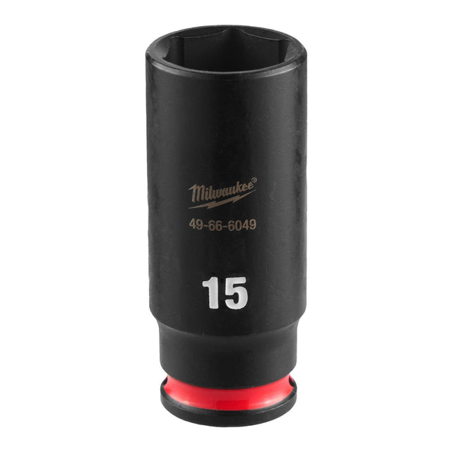 Milwaukee 49-66-6049 SHOCKWAVE Impact Duty 1/4" Drive 15 mm Deep 6 Point Socket