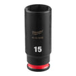 Milwaukee 49-66-6049 SHOCKWAVE Impact Duty 1/4" Drive 15 mm Deep 6 Point Socket