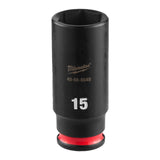 Milwaukee 49-66-6049 SHOCKWAVE Impact Duty 1/4" Drive 15 mm Deep 6 Point Socket